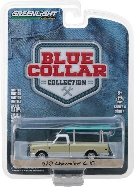Greenlight 164 1970 Chevrolet C 10 Pickup Truck With Ladder Model Cream 35100b