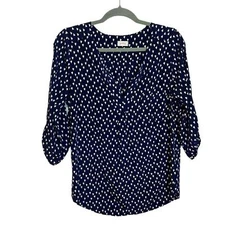 Stitchfix Pixley Tulip Print Popover Blouse Women's Size Small