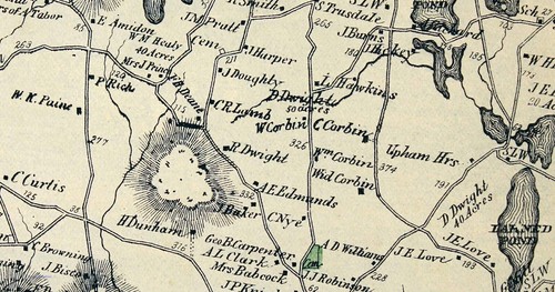 Antique 1870 Map Town of Dudley City North Village Dudley Worcester County MA - Picture 4 of 8