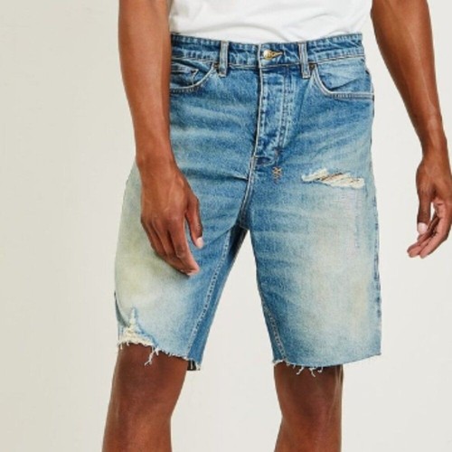 Ksubi Mens Wolf Shorts Originate Trashed Distresse Denim Jorts Sz 40 Skater NWT