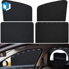 4PCS Magnetic Car Side Window Sun Shade Cover Privacy Curtains UV Protection