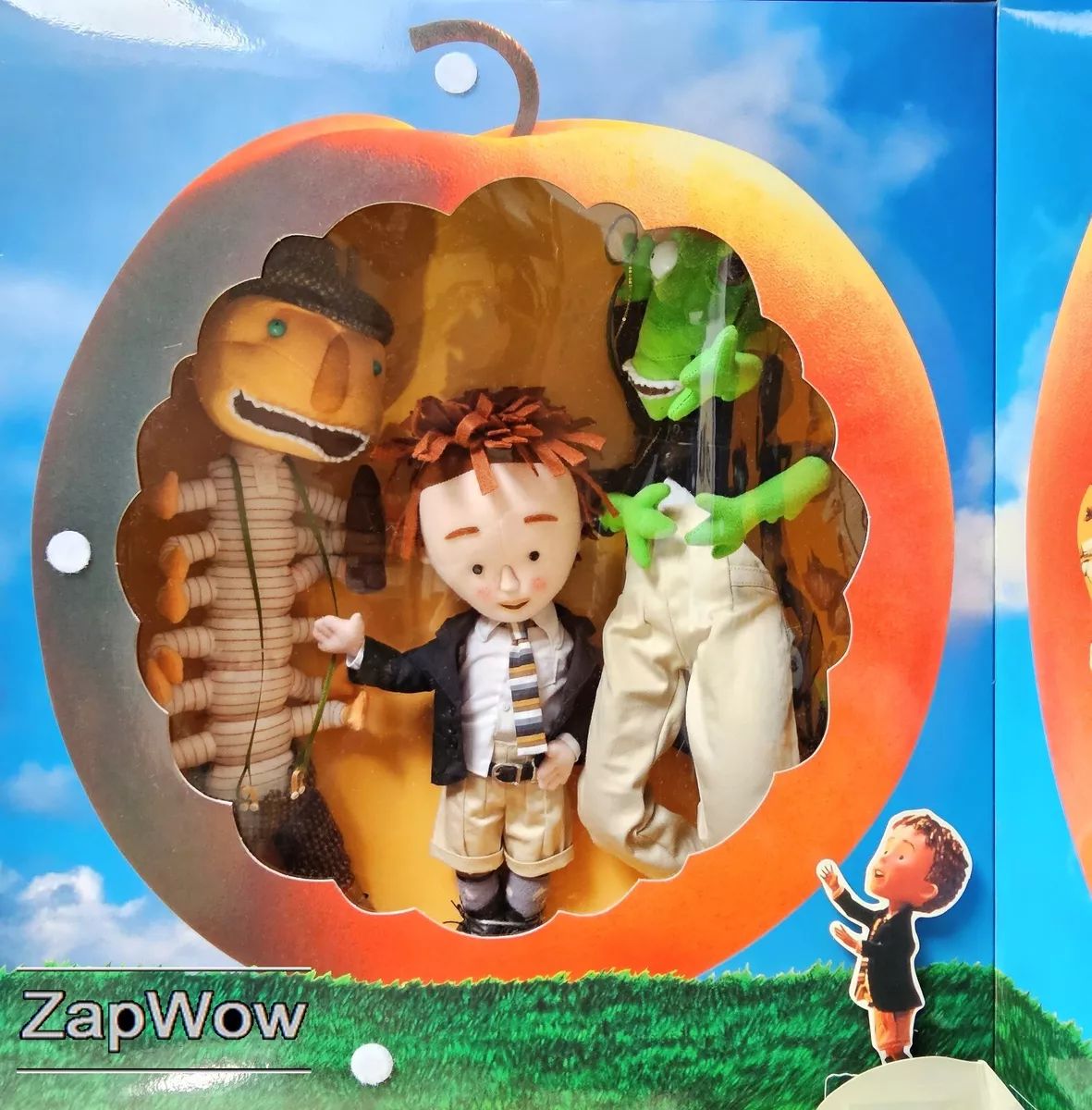 JAMES AND THE GIANT PEACH 1996 Large Plush Figure Box Set Disney Roald Dahl Film