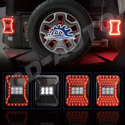 Conjunto de luces traseras traseras LED LED para luces traseras Wrangler JK 2007-2018 (lente ahumada) - Imagen 4 de 7