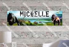 Personalized/Customized Dinosaurs Name Poster Wall Art Decoration Banner