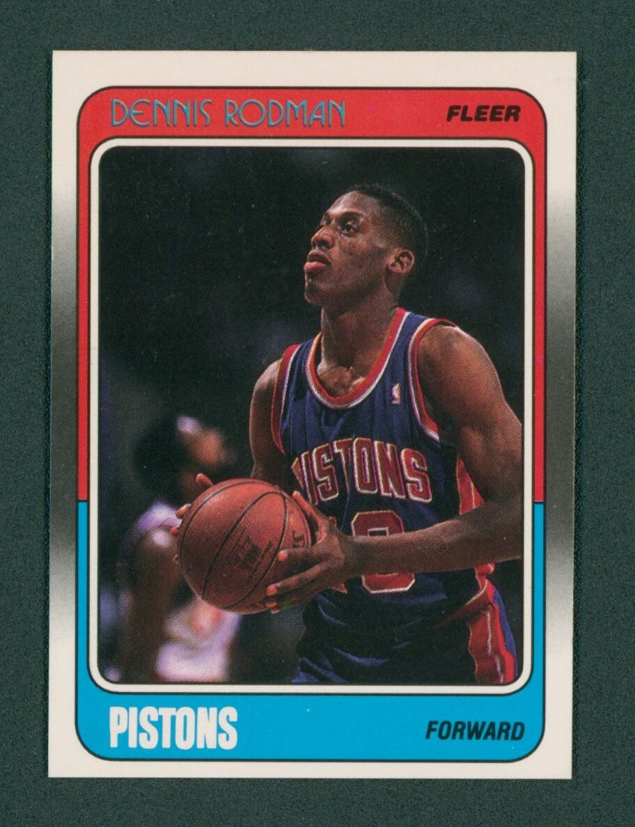 1988 Fleer Basketball Card - #43 Dennis Rodman RC MINT