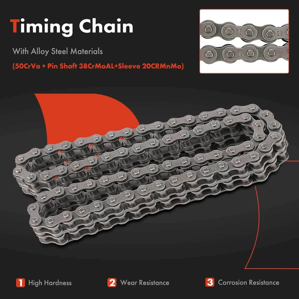 3 件发动机定时链套件适用于克莱斯勒 New Yorker 1978 - 1982 Plymouth Valiant — 第 3/4 张图片