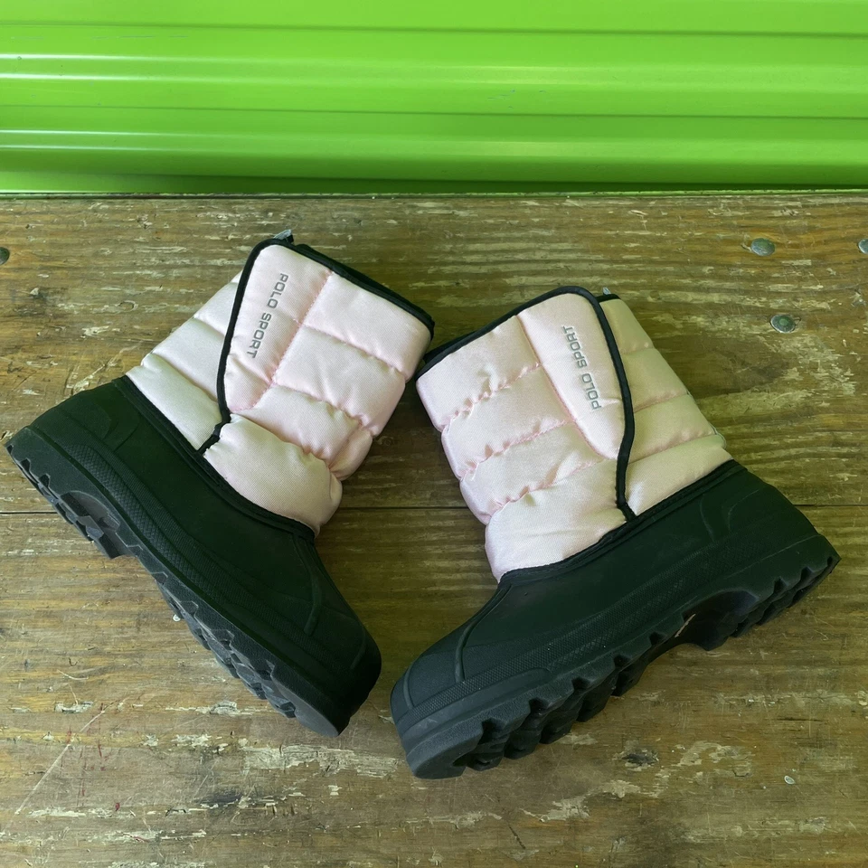 Ralph Lauren Polo Botas Deportivas Para Mujer Talla 7 Juvenil Y2K Botas de Nieve Rosa 6.5uk 8.5w Foto 2 de 4