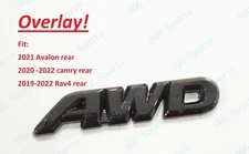 Rear Tailgate Gloss Black AWD OVERLAY Emblem Badge Letter Fit Avalon Camry Rav4