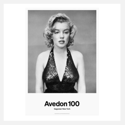 LARGE ORIGINAL MARILYN MONROE RICHARD AVEDON EXHIBITION POSTER GAGOSIAN GALLERY