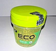 Eco Style Olive Oil Hair Gel, 8oz, Strong Hold Styling Gel, Moisture & Shine