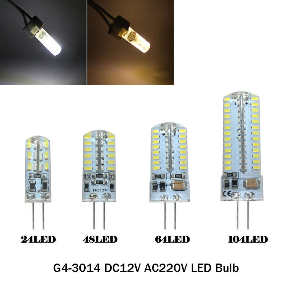 2W - 12v G4 LED Bulb  Warm White or Daylight White - 12v AC/DC