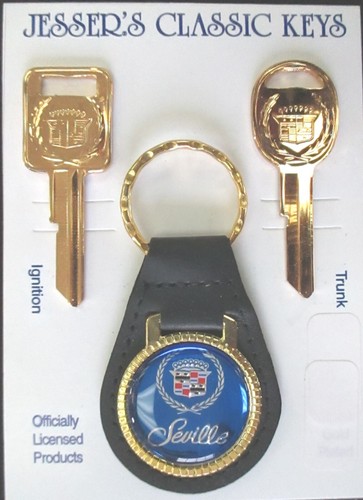 Blue 42L4 Cadillac SEVILLE Classic Gold A/B Keys 1967 1971 1975 1979 - 第 1/7 張圖片