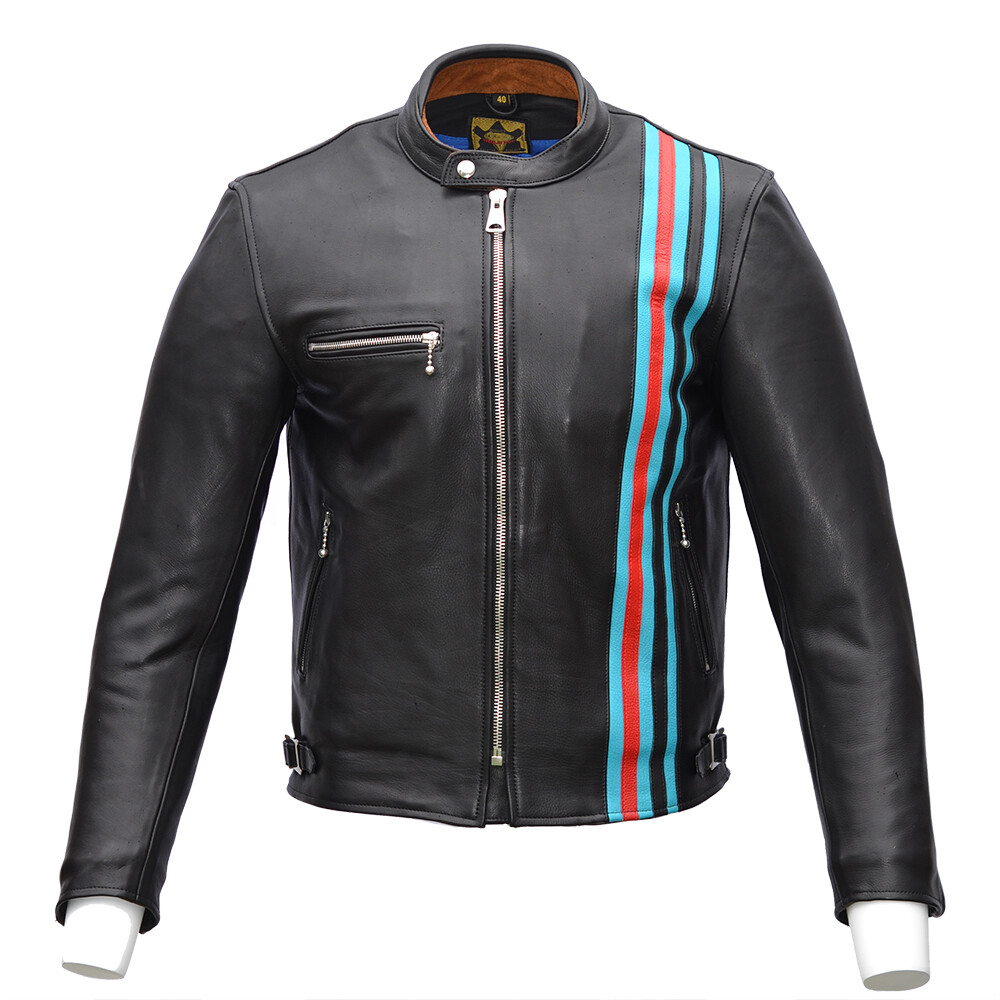 Mens Goldtop Classic '72 Easy Rider Leather Motorcycle Jacket