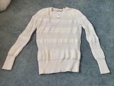 Loft Textured Sweater Cream Size M NWT