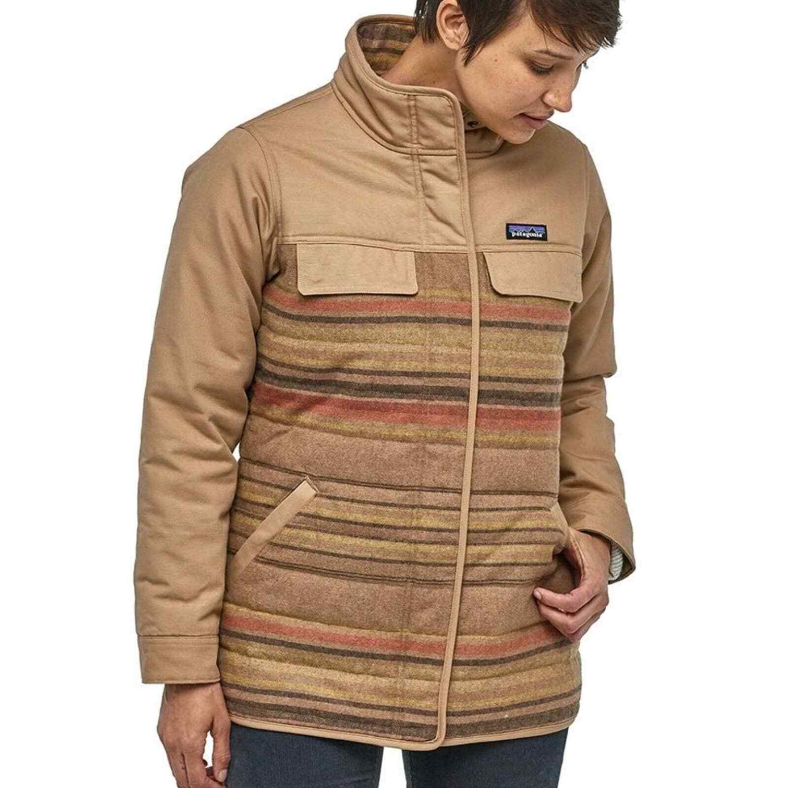 Patagonia Womens Out Yonder Insulated Quilted Recycled Wool Barn Coat