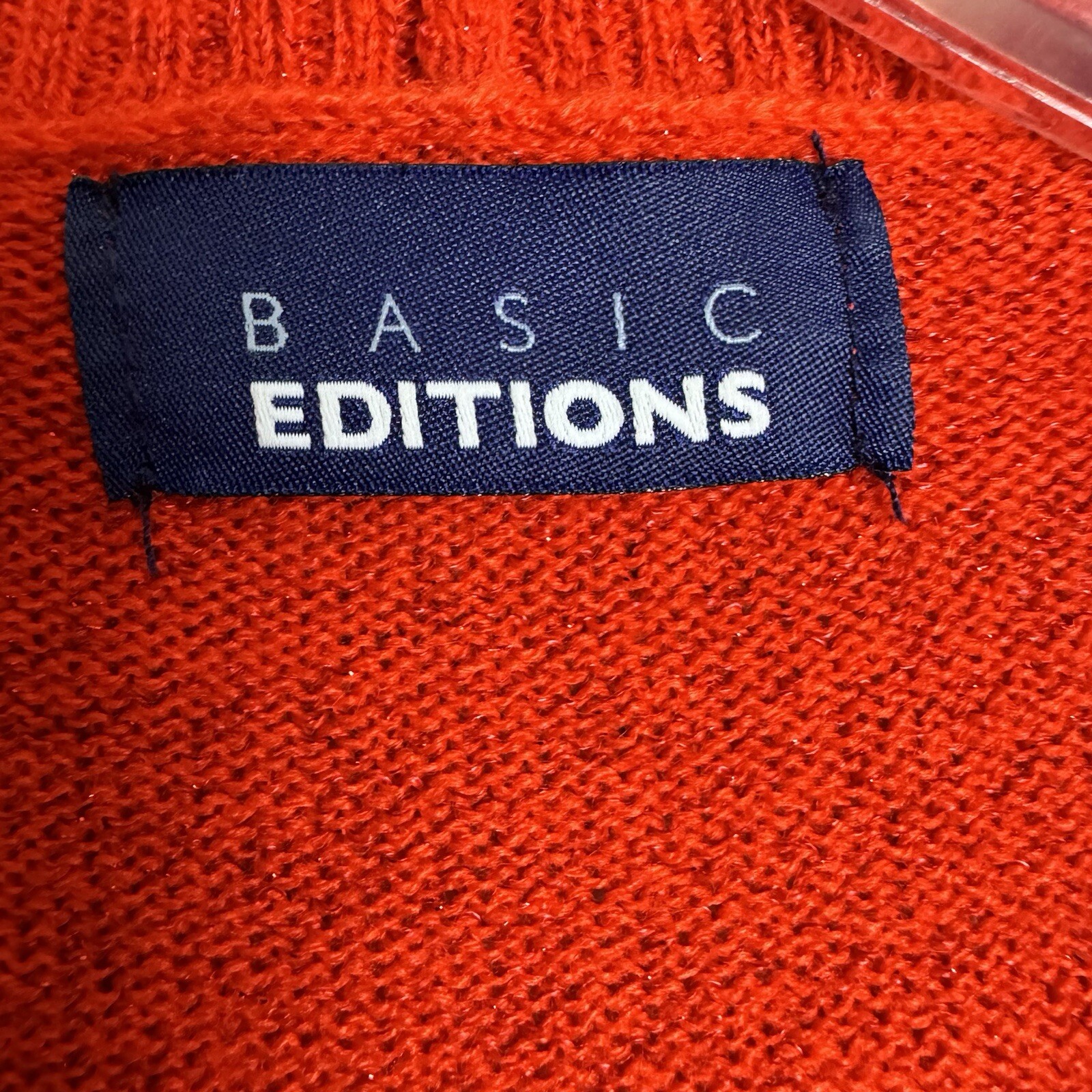 Basic Edition Women's Medium Red Layered Look Swe… - image 6