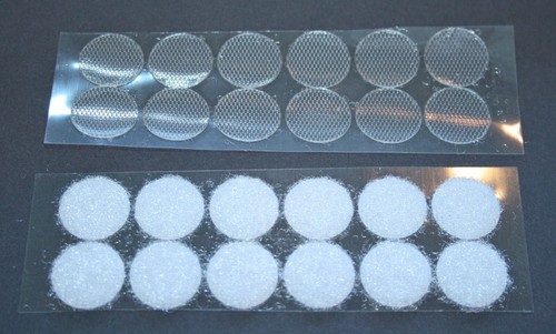 Hook & Loop Self Adhesive Coins Dots Circles 1/2 .5" 12 Sets Clear and NEW - Picture 3 of 3
