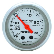 Autometer Ultra-lite 52mm 30 Psi Mechanical Boost Gauge 4303 Autometer Ultra-lite 52mm 30 Psi Mechanical Boost Gauge 4303