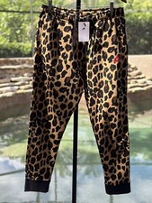 Nike Men's XL Leopard Print Fleece Joggers - Casual Activewear Pants