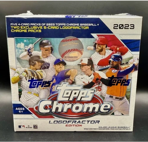 2023 Topps Chrome Logofractor Baseball Factory Sealed Hobby Box 7 Packs