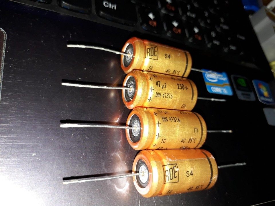 NOS ROE GERMANY EKU 100uF 25V BAKELITE BIPOLAR-NON POLAR CAP for NAIM