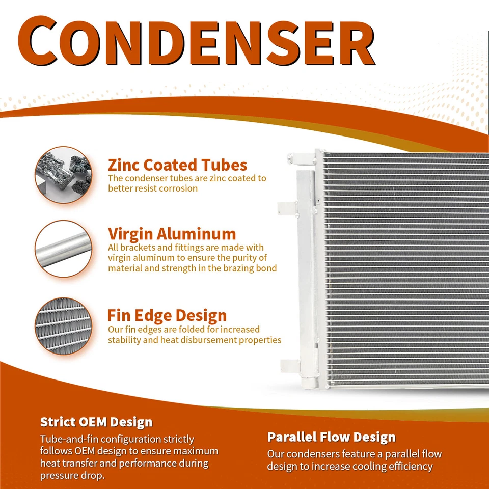 NEW 3028 Condenser Fit for Jaguar Vanden Plas XJ8 XJR 98-03 4.0 V8 Foto 2 de 4