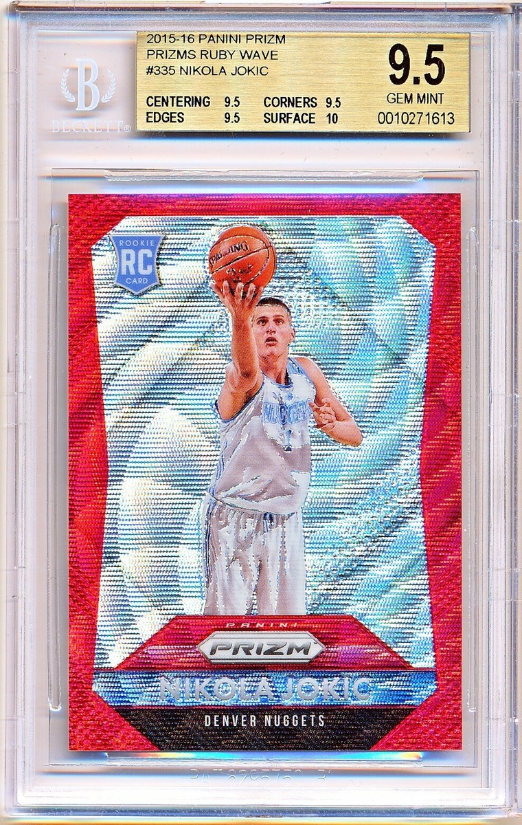 2015-16 Prizm Nikola Jokic Ruby Wave Prizms Rookie Rc #335