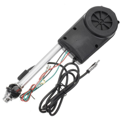 Black 12V Automatic Antenna Car AM/FM Radio Electric L1F8 Power Mast H9D E D4P6 - Picture 8 of 12