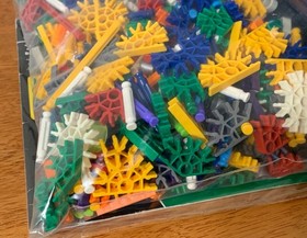 Kinex Knex K'Nex Pieces Lot 2lbs Rods Connectors Wheels Etc.  & 70 Models Manual