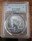2023 silver Peace Dollar PCGS MS 69 First day of Issue *