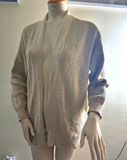 Universal Thread Women's XS Beige Rib-Knit Open Front Cardigan
