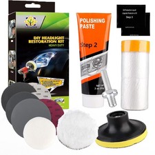 Headlight Restoration Kit Car Vehicle Lamp Lens Cleaning Polish Repair Tools DIY