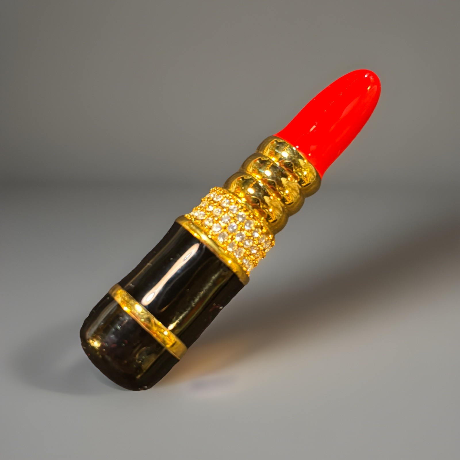 Vintage Brooch Tube Red Lipstick by Kenneth Jay L… - image 6