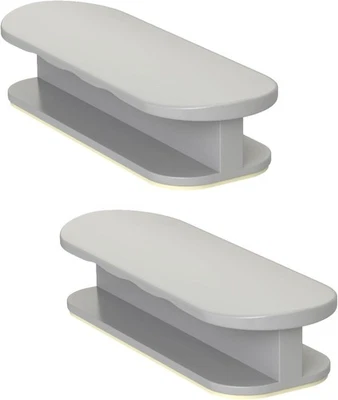 GEBRANDMARKT 2 Stück Balkontürgriff Außen zum Kleben, Selbstklebende Türgriff Weiß, Griff Ter