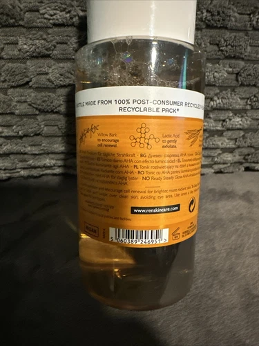 REN Ready Steady Glow Daily AHA Tonic Exfoliating Face Toner - 250ml