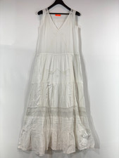 Robe femme BA&SH Ella taille 1 sans manches midi évasée à volants broderie