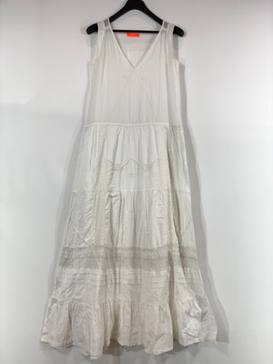 BA&SH Ella Kleid Damen Gr.1 Ärmellos Midi Ausgestellt Rüschen Stickerei