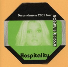 Jessica Simpson 2001 Dreamchasers Concert Tour HOSPITALITY Backstage Pass