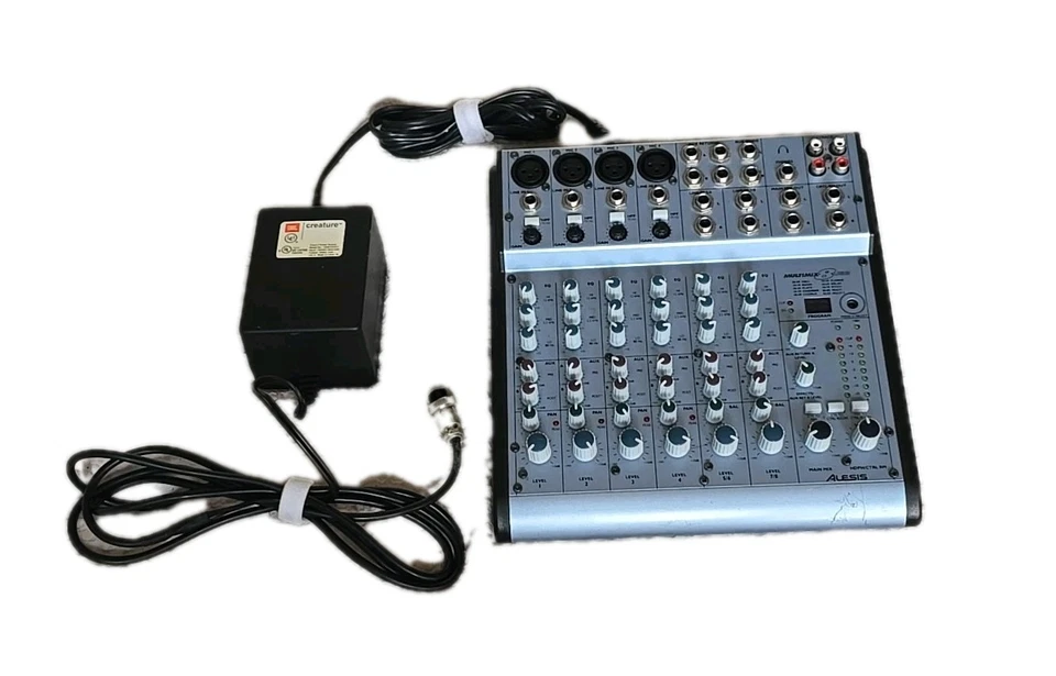 Alesis MultiMix 8 Mixer 8 Channel Audio Mixing Console w/Power Cord – Tested - Image 3 of 4