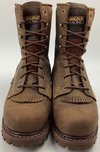 Carolina Men's 28 Series 8" Leather WP Soft Toe Work Boots Brown Size 12 EE - Picture 3 of 6
