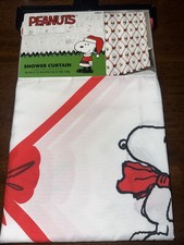 Peanuts - Snoopy Fabric Shower Curtain - 70X72 - New