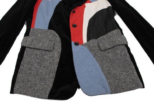 Y's for men Geometric patchwork velor jacket with… - image 7