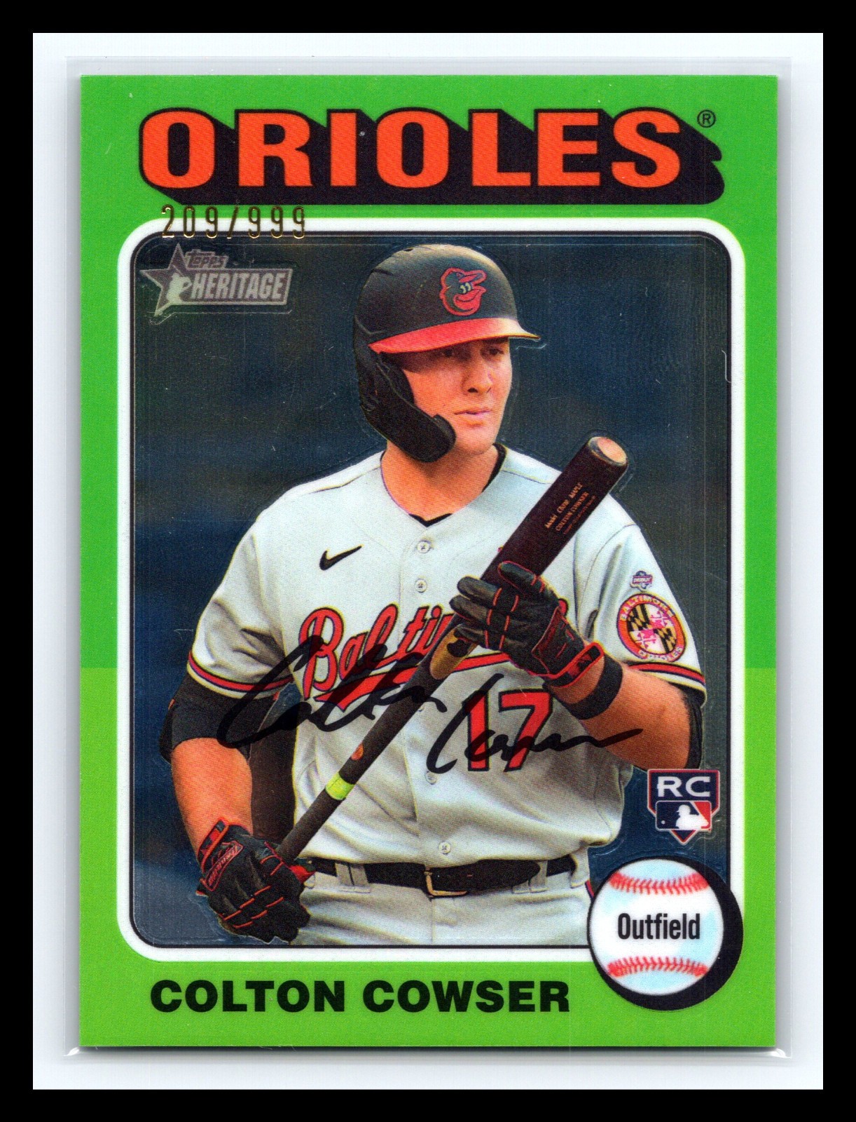 💥 2024 Topps Heritage #388 Colton Cowser /999 RC Chrome Rookie