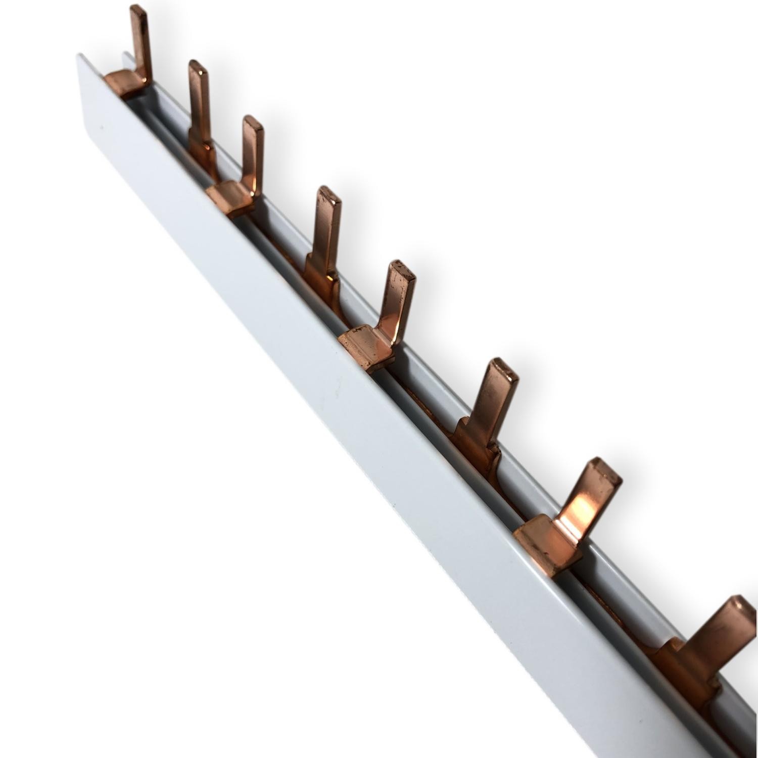 Peigne bipolaire de répartition phase neutre 63A pour coffret modulaire 1m