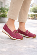 Women's Jo & Joe Loafer Size 4-8 Leather Comfort Slip On Moccasin Summer Shoe