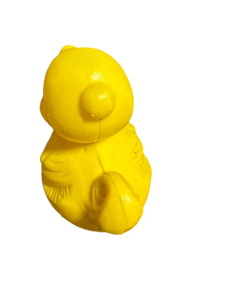 Vintage 1984 Gerber Products Baby Doll Plastic Yellow Bath Duck Figure Toy - Image 4 of 4