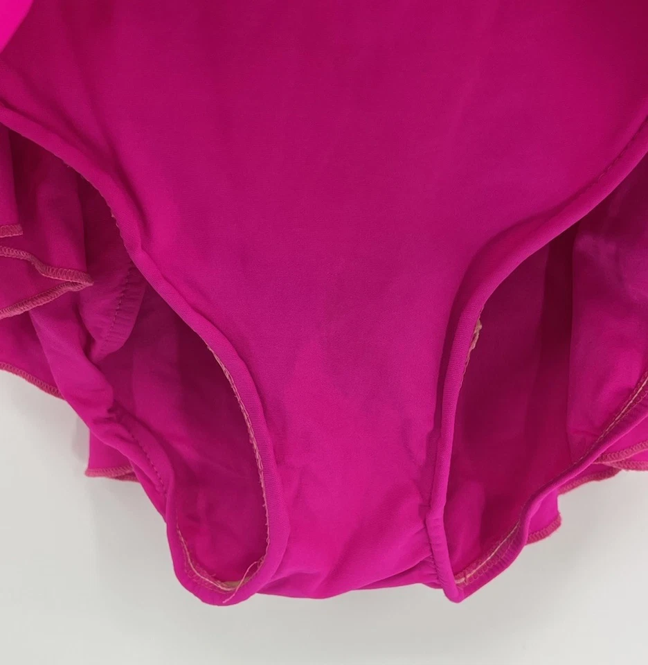 Traje de baño vintage rosa Marie Reid con falda talla 16 una pieza rosa intenso hecho en EE. UU. Foto 4 de 4