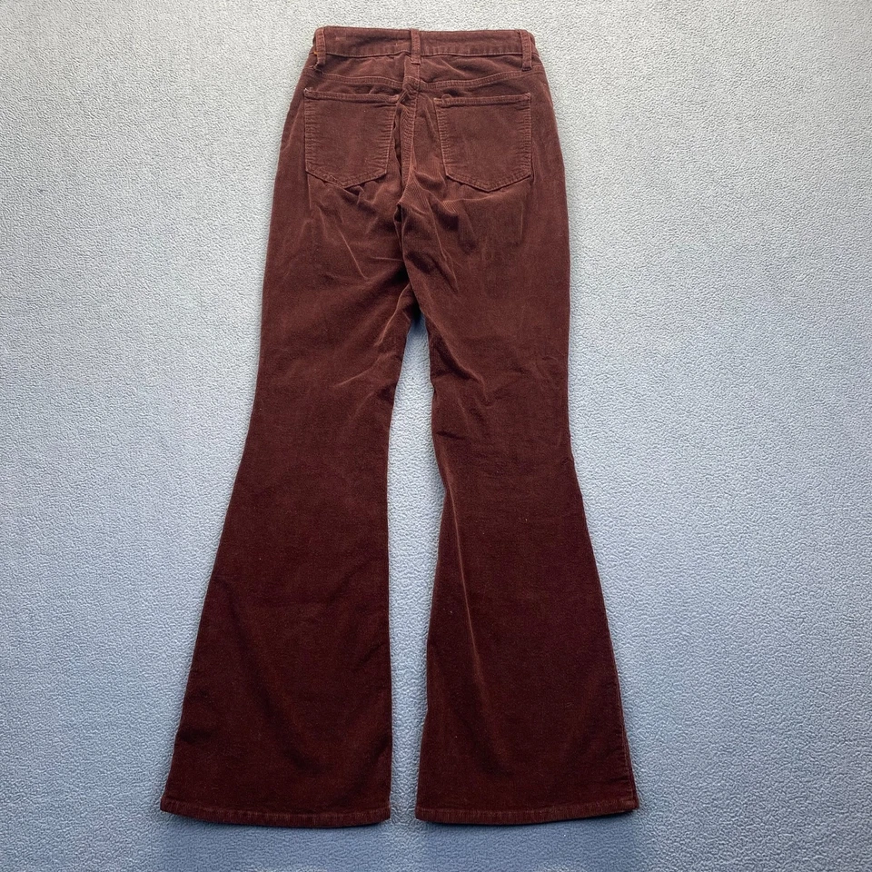 SO Womens Juniors Brown Corduroy Pants High Rise Flare Size 5/27W Stretch - Image 2 of 4