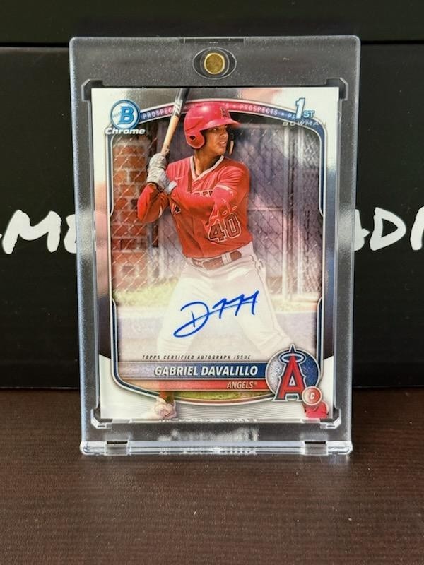 2025 Topps Bowman Chrome Gabriel Davalillo 1st Bowman Rookie On Card Auto Angels
