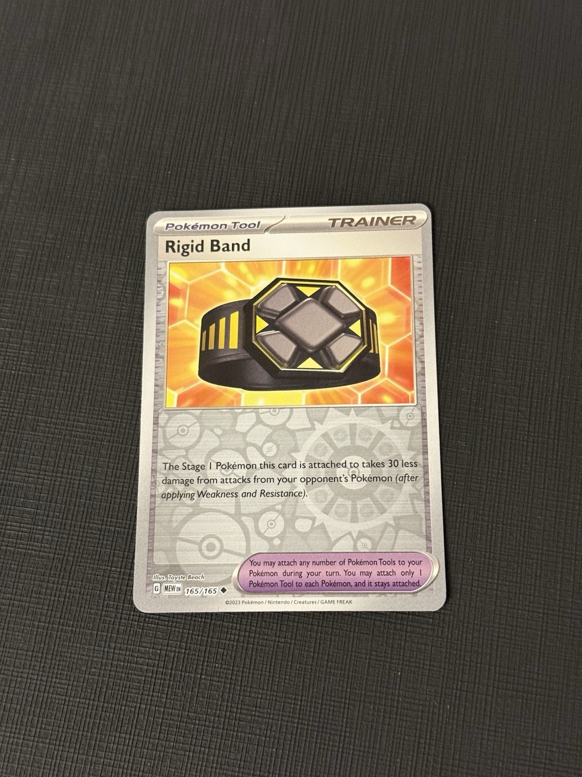 Rigid Band Reverse Holo NM 165/165 Scarlet & Violet 151 Pokemon Card